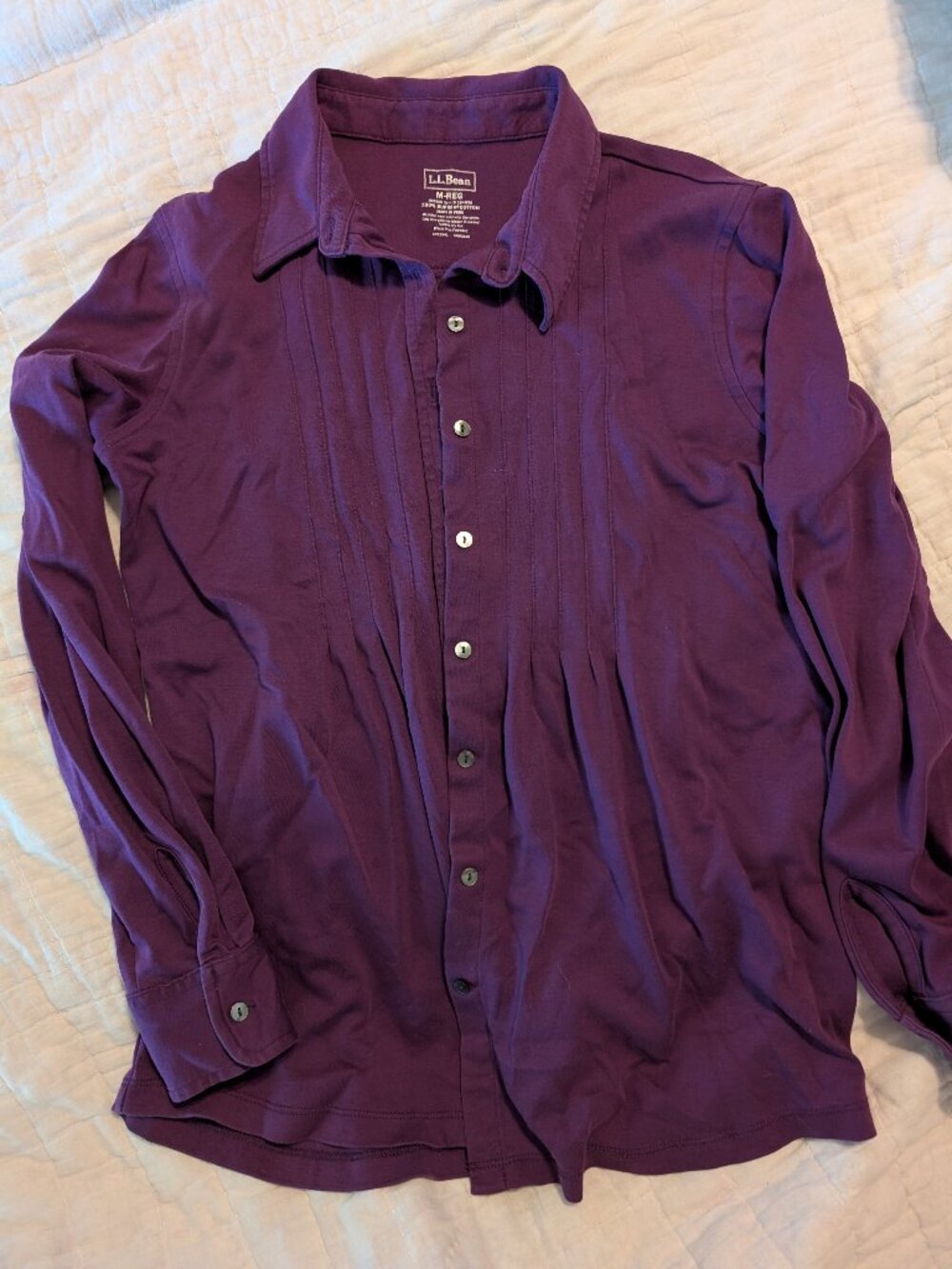Plum purple, LL Bean blouse, long sleeve